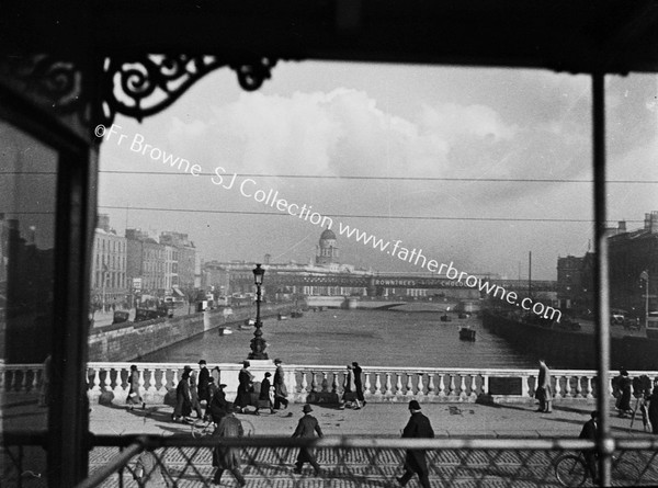 CUSTOM HOUSE FROM TRAM ON O'CONNELL BRIDGE